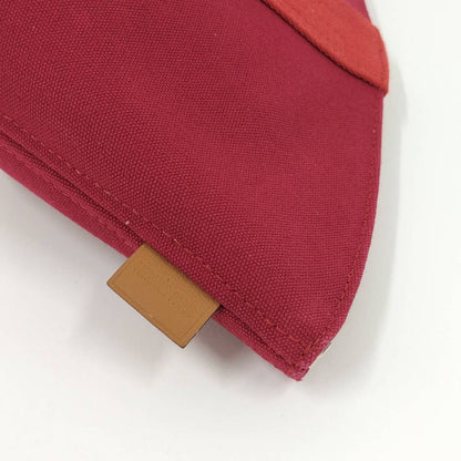 Hermes Palmyre Mini Cosmetic Pouch Canvas Red
