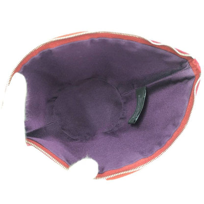 Hermes Palmyre Mini Cosmetic Pouch Canvas Red