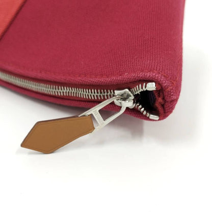 Hermes Palmyre Mini Cosmetic Pouch Canvas Red