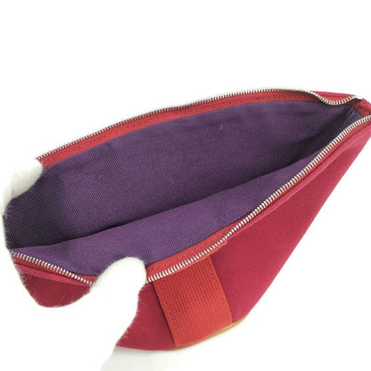 Hermes Palmyre Mini Cosmetic Pouch Canvas Red