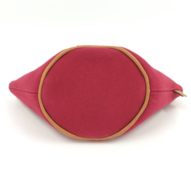Hermes Palmyre Mini Cosmetic Pouch Canvas Red