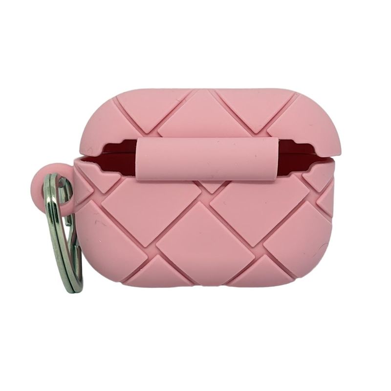 Bottega Veneta Intrecciato Pink Airpods Case