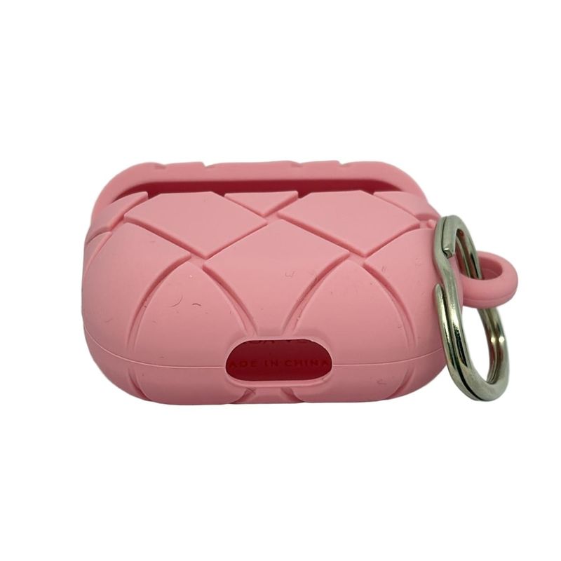 Bottega Veneta Intrecciato Pink Airpods Case