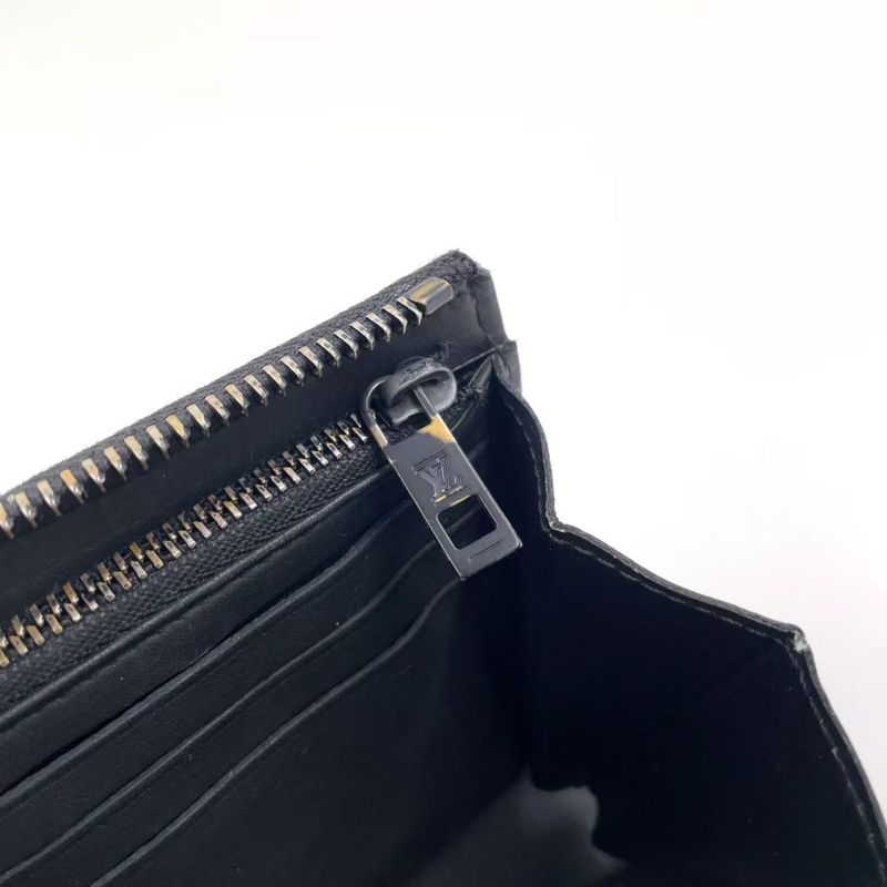 Louis Vuitton Zippy Wallet Aerogram Noir Black RFID Compatible Leather Black