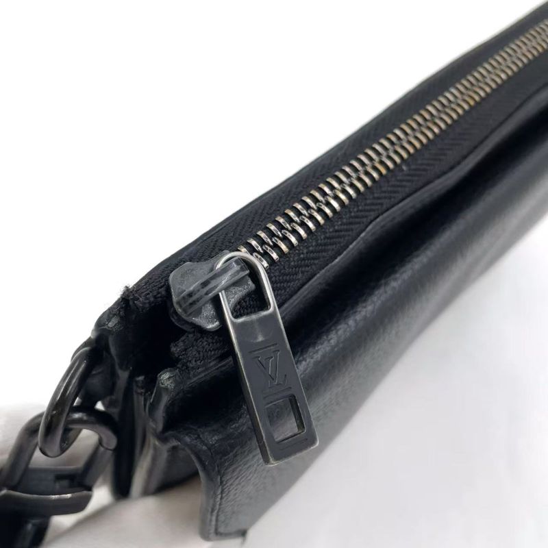 Louis Vuitton Zippy Wallet Aerogram Noir Black RFID Compatible Leather Black