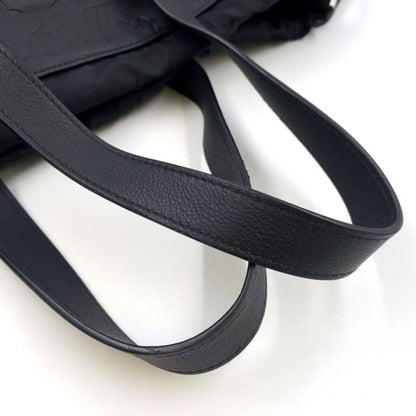 Louis Vuitton Monogram Helmet Drawstring RFID Compatible Leather Black Tote Bag