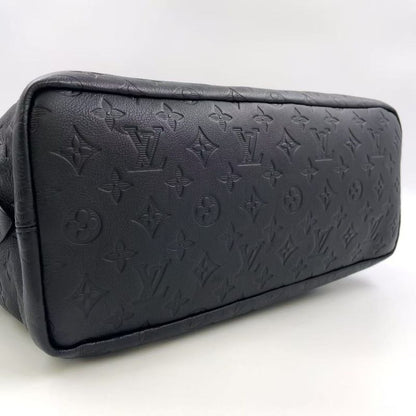 Louis Vuitton Monogram Helmet Drawstring RFID Compatible Leather Black Tote Bag