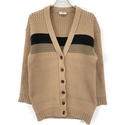 Fendi Brown Back Logo Knit Cardigan 36