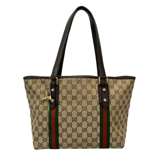 Gucci Tote Bag GG Patternsherry (web) 137396 Beige X Dark Brown X Multi Leather