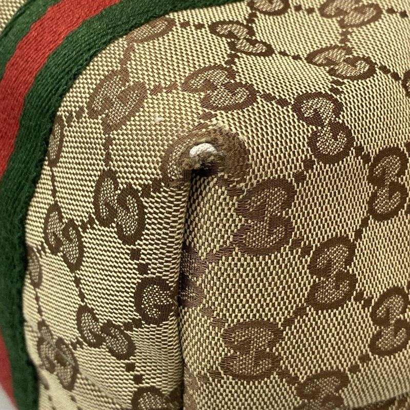 Gucci Tote Bag GG Patternsherry (web) 137396 Beige X Dark Brown X Multi Leather