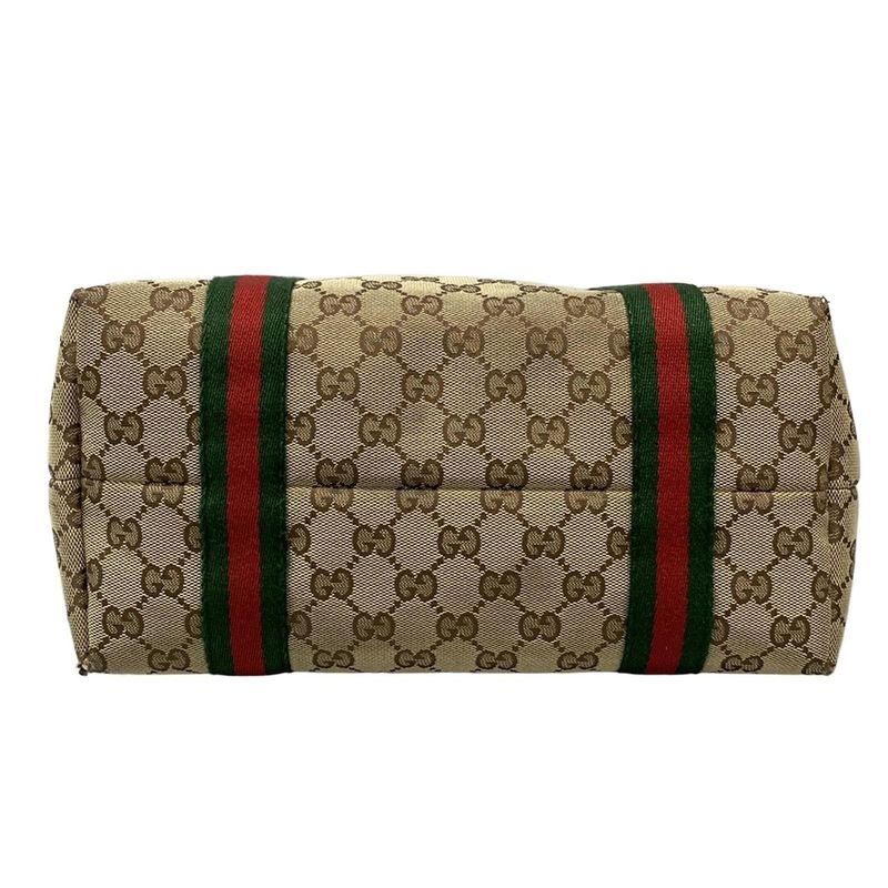 Gucci Tote Bag GG Patternsherry (web) 137396 Beige X Dark Brown X Multi Leather