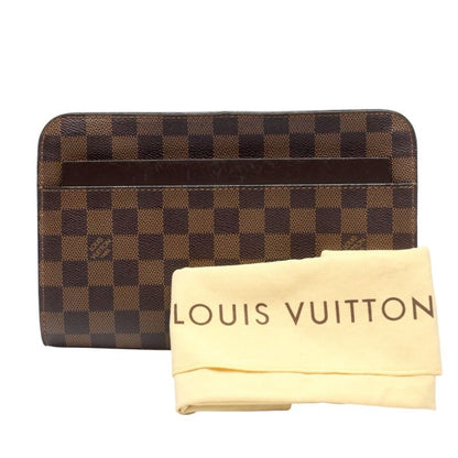 Louis Vuitton N51993 Damier Ebène Clutch Bag Saint Louis Second Bag Louis