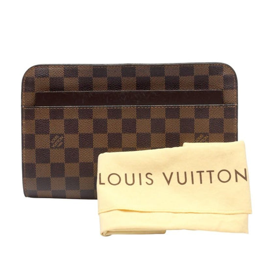 Louis Vuitton N51993 Damier Ebène Clutch Bag Saint Louis Second Bag Louis