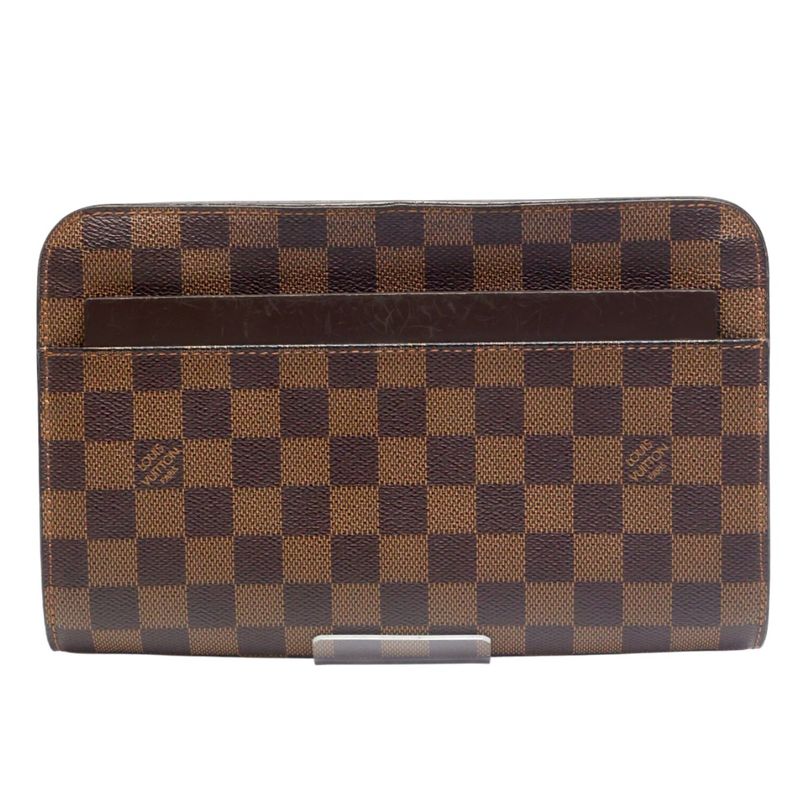 Louis Vuitton N51993 Damier Ebène Clutch Bag Saint Louis Second Bag Louis