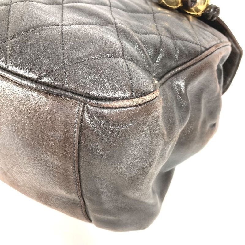 Chanel Backpack Sac CC Coco Logo Lambskin Black
