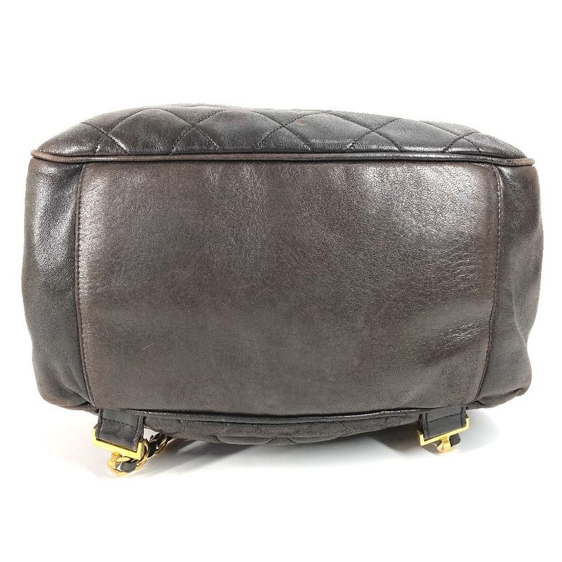 Chanel Backpack Sac CC Coco Logo Lambskin Black