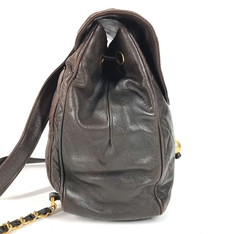 Chanel Backpack Sac CC Coco Logo Lambskin Black