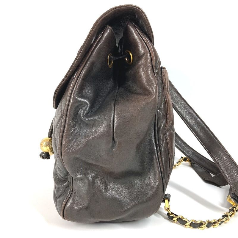 Chanel Backpack Sac CC Coco Logo Lambskin Black