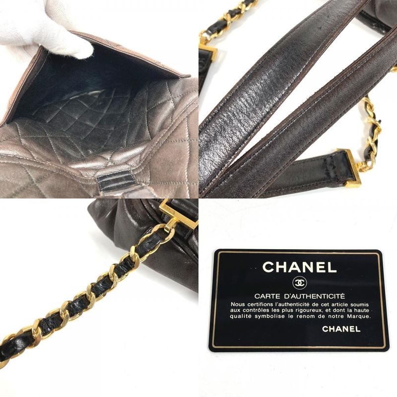 Chanel Backpack Sac CC Coco Logo Lambskin Black