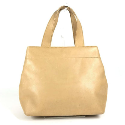 Chanel Handbag Turnlock CC Coco Mark Leather Beige