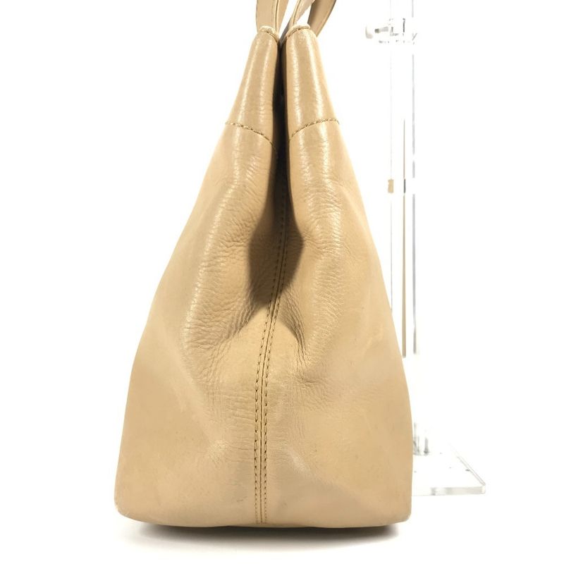 Chanel Handbag Turnlock CC Coco Mark Leather Beige