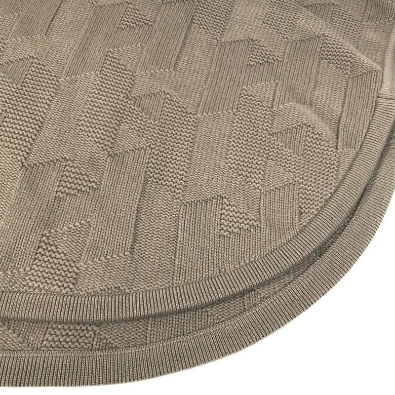 Hermes Poncho H Logo Wool Brown