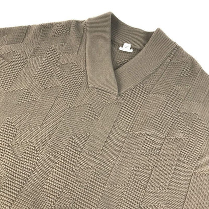 Hermes Poncho H Logo Wool Brown