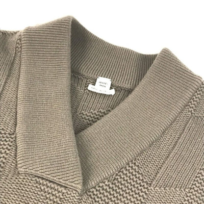 Hermes Poncho H Logo Wool Brown