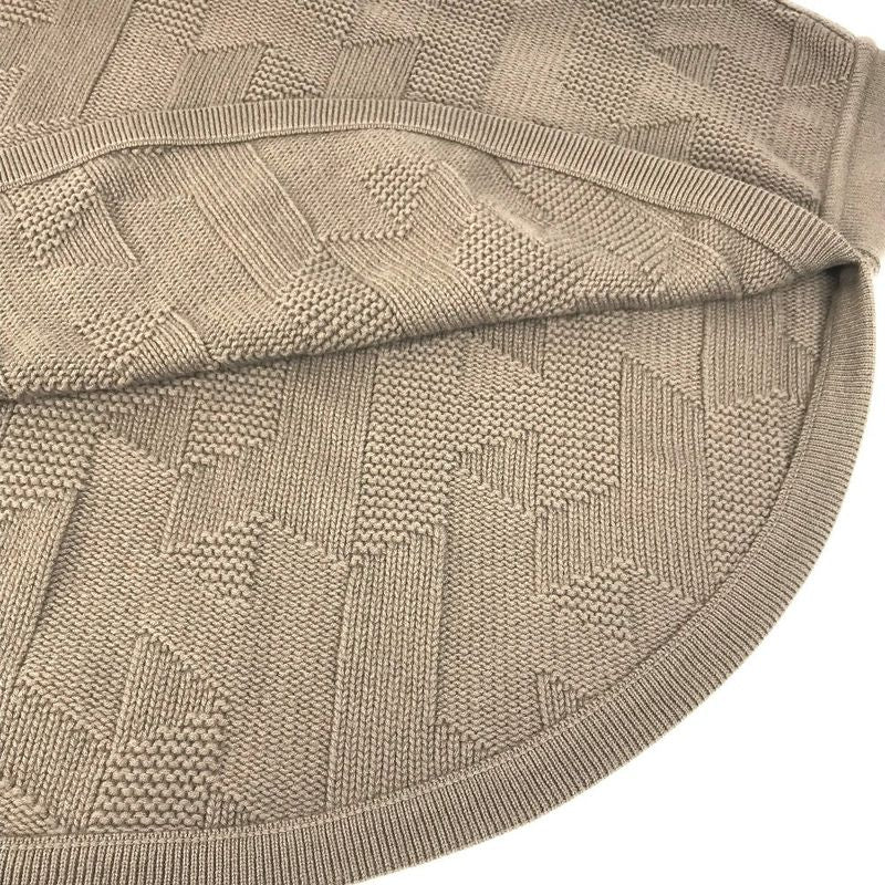 Hermes Poncho H Logo Wool Brown