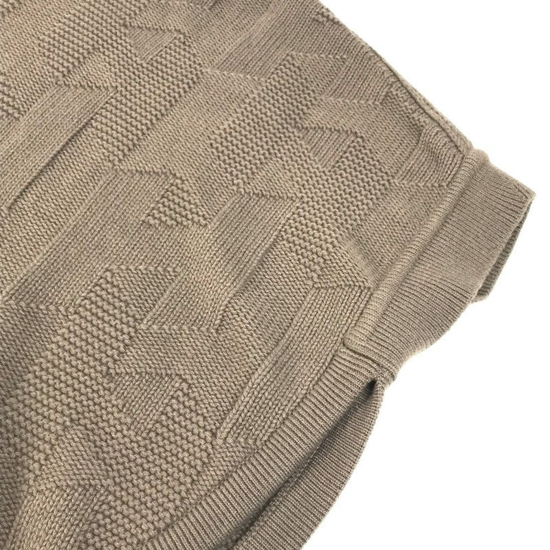 Hermes Poncho H Logo Wool Brown