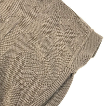 Hermes Poncho H Logo Wool Brown