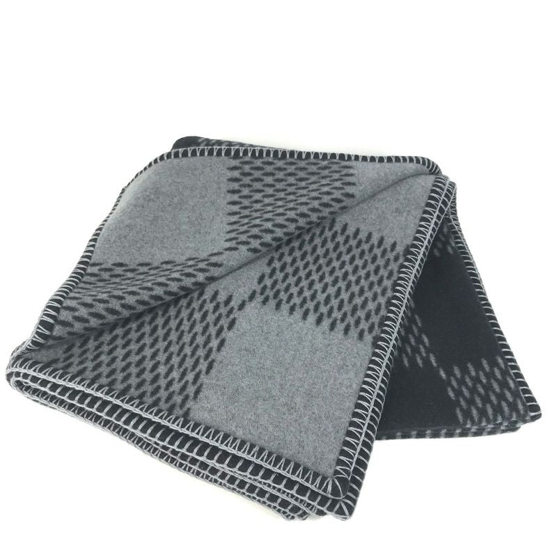 Louis Vuitton Blanket Cuverture Damier Classic M76561 Wool/cashmere Black