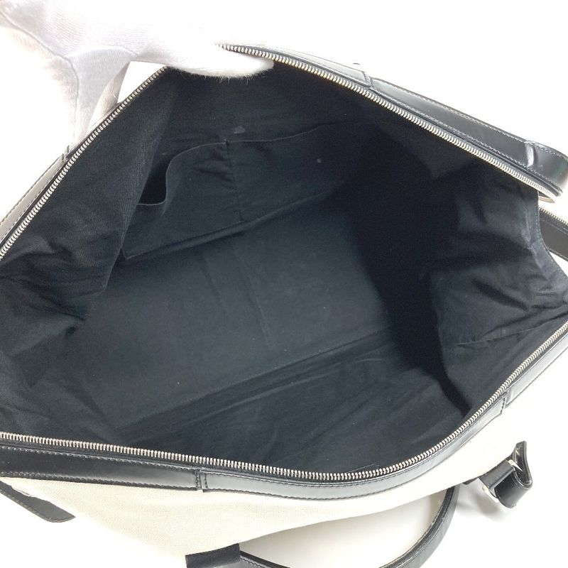 Balenciaga Boston Bag Logo 392010 Leather / Canvas Black