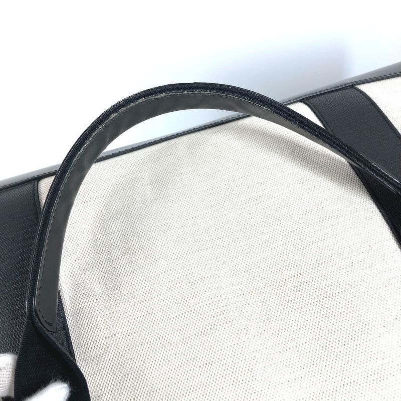 Balenciaga Boston Bag Logo 392010 Leather / Canvas Black