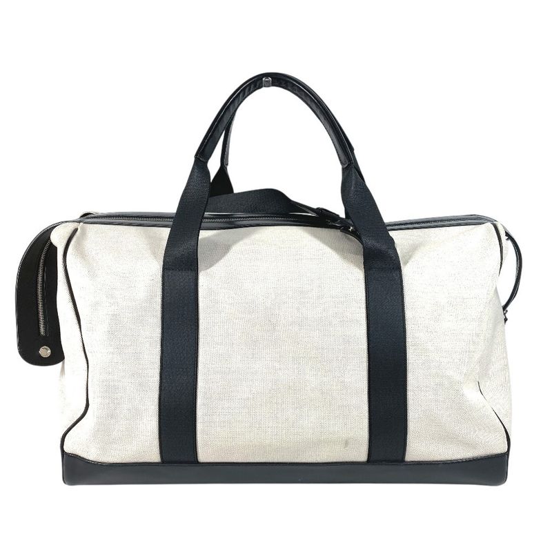 Balenciaga Boston Bag Logo 392010 Leather / Canvas Black
