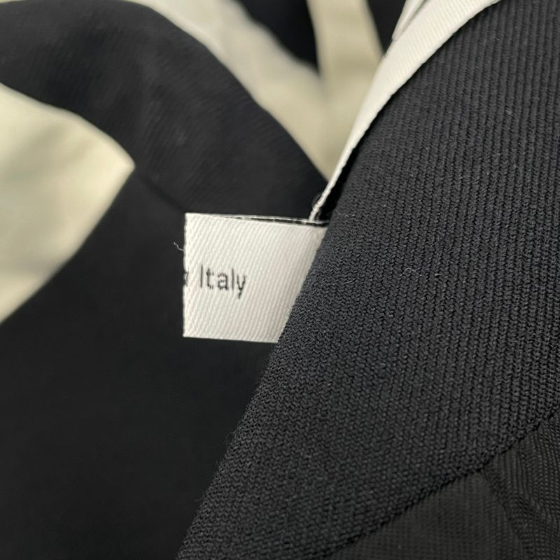 Loewe Jacket Current Wool Peaked Lapel Black White Size 38