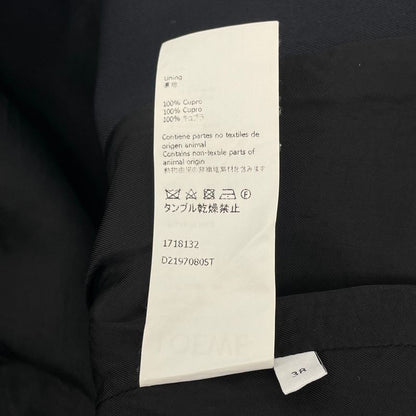 Loewe Jacket Current Wool Peaked Lapel Black White Size 38