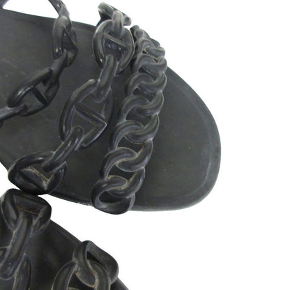 Hermes Rivage Rubber Sandals Chaine D'ancre 181169z Black 36 - MNK2