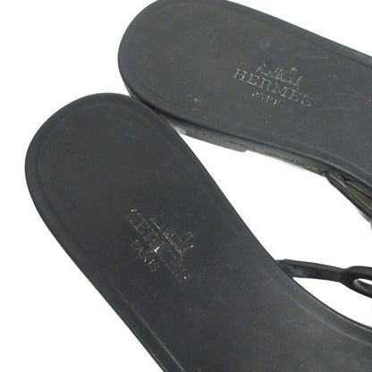 Hermes Rivage Rubber Sandals Chaine D'ancre 181169z Black 36 - MNK2