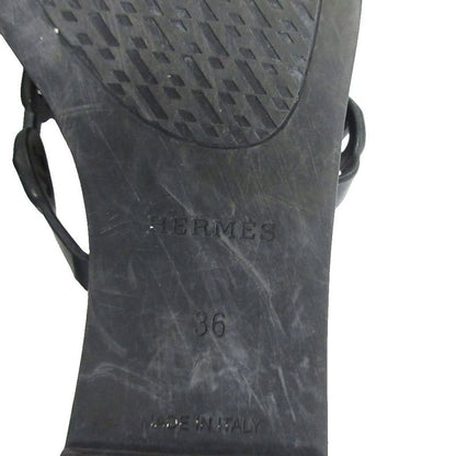 Hermes Rivage Rubber Sandals Chaine D'ancre 181169z Black 36 - MNK2