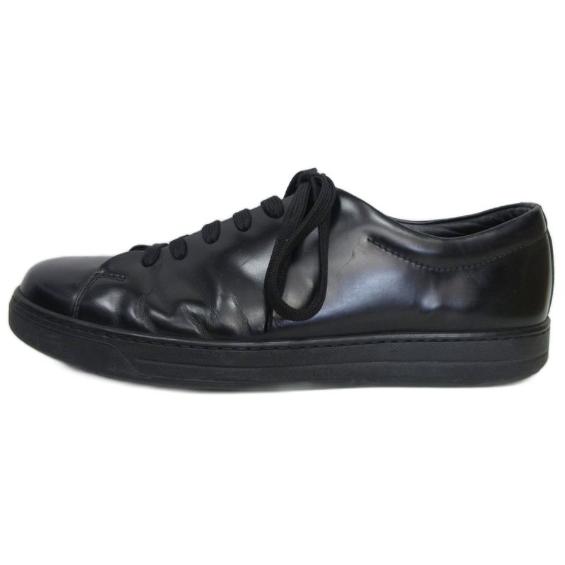 Prada Leather Sneaker Dnc112 All Leather Sneaker Low Cut Black 7 1 2 - MNK2