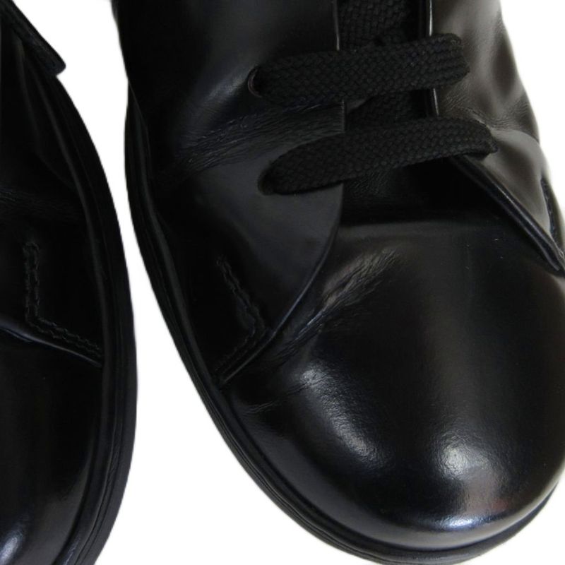 Prada Leather Sneaker Dnc112 All Leather Sneaker Low Cut Black 7 1 2 - MNK2