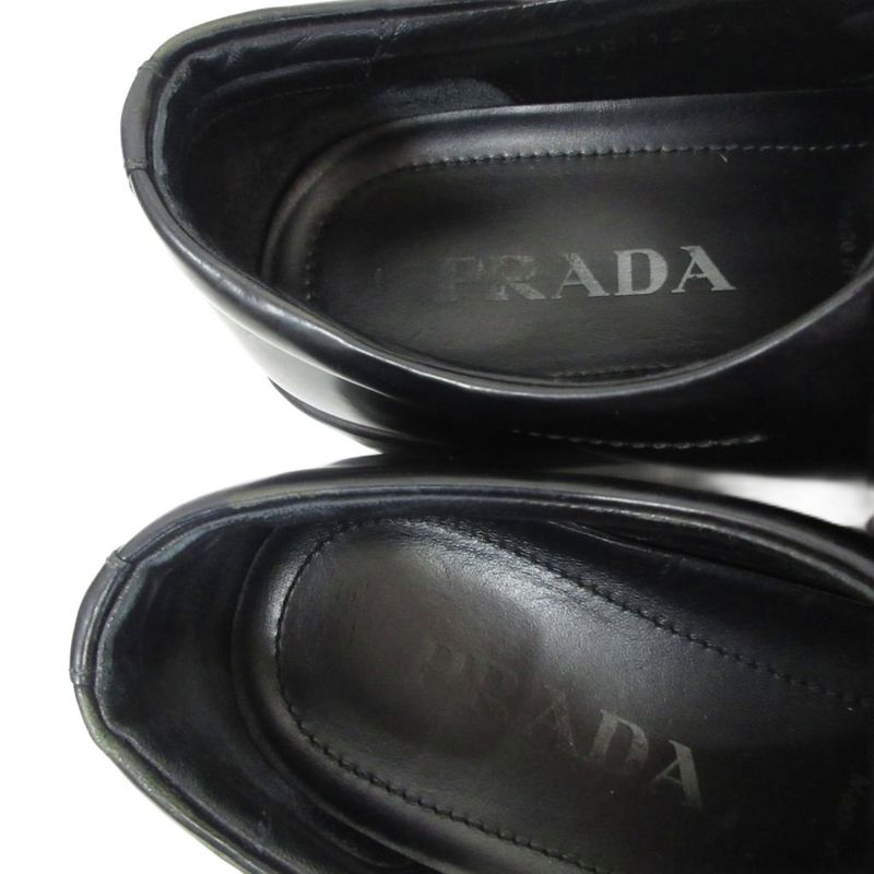 Prada Leather Sneaker Dnc112 All Leather Sneaker Low Cut Black 7 1 2 - MNK2