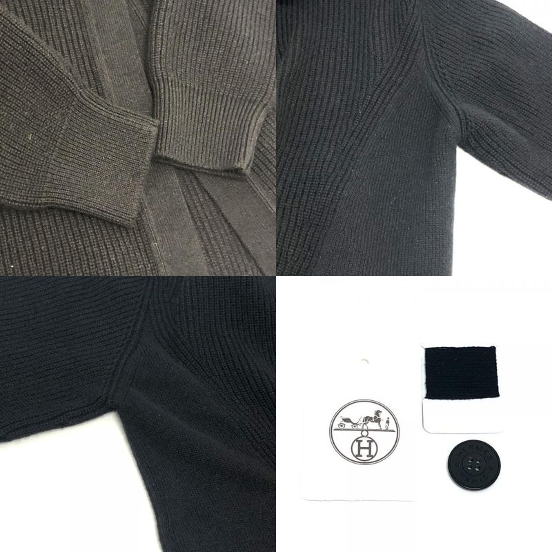 Hermes Cardigan Serie Buttons Cashmere Black