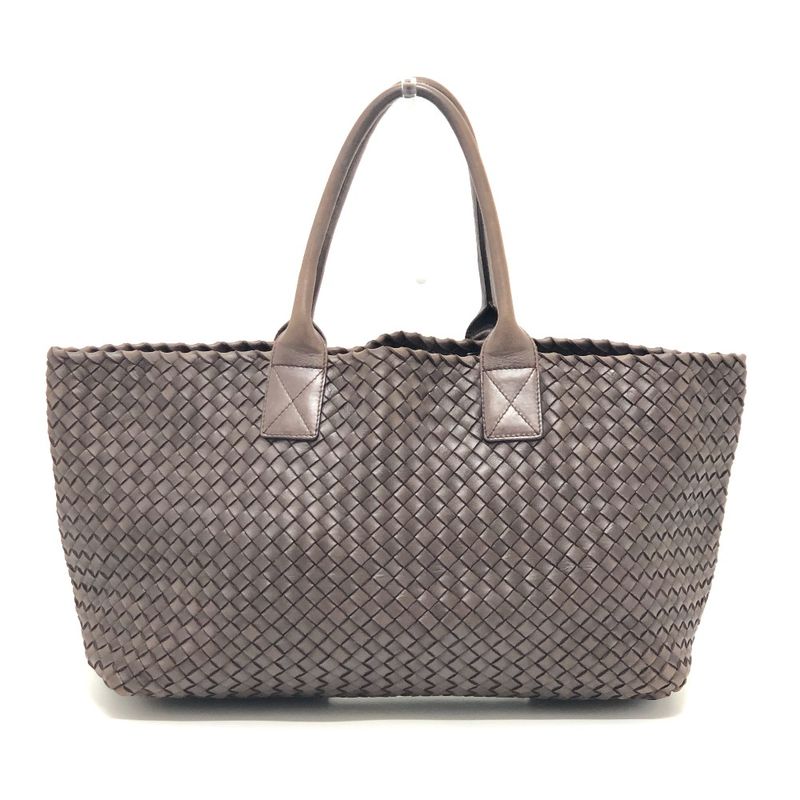 Bottega Veneta Tote Intrecciato Cabas MM 115664 Leather Brown