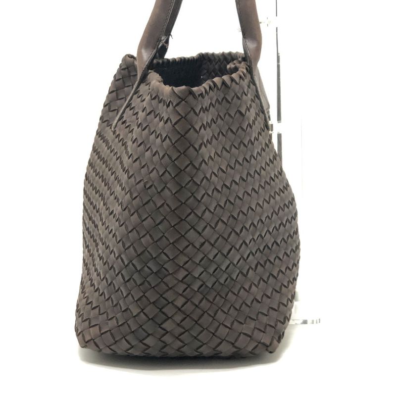 Bottega Veneta Tote Intrecciato Cabas MM 115664 Leather Brown