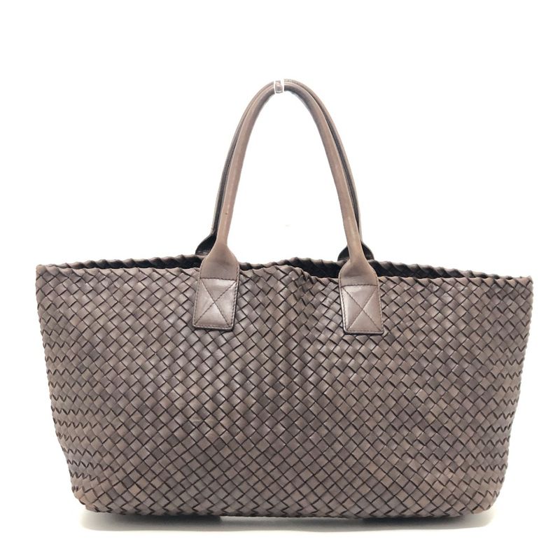 Bottega Veneta Tote Intrecciato Cabas MM 115664 Leather Brown
