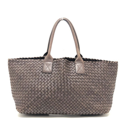 Bottega Veneta Tote Intrecciato Cabas MM 115664 Leather Brown