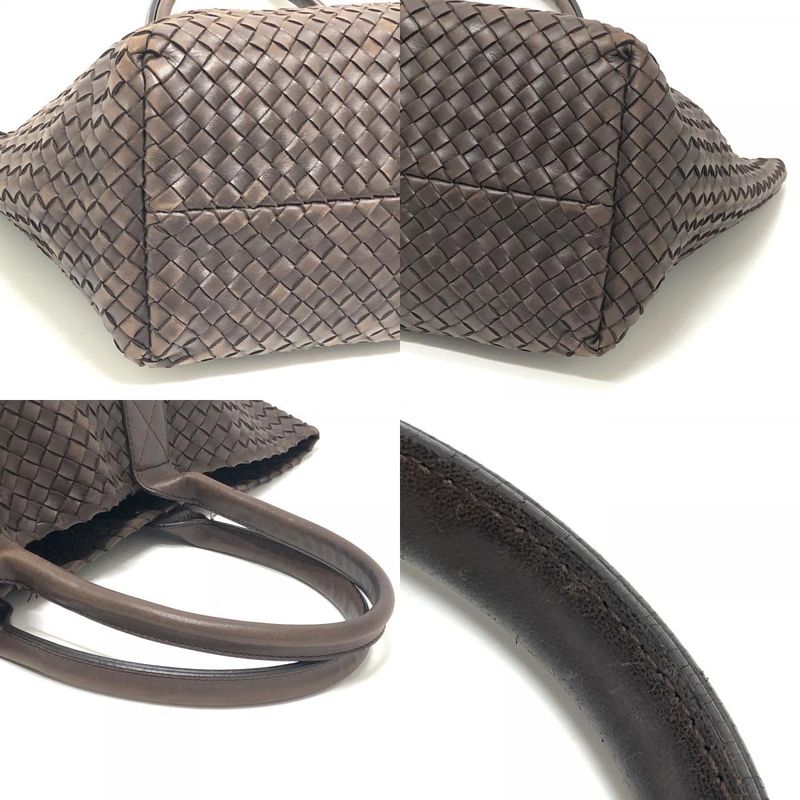 Bottega Veneta Tote Intrecciato Cabas MM 115664 Leather Brown