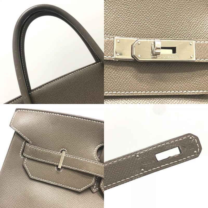 Hermes Handbag Birkin 40 Vaux Epson Svhardware Etoupe Brown
